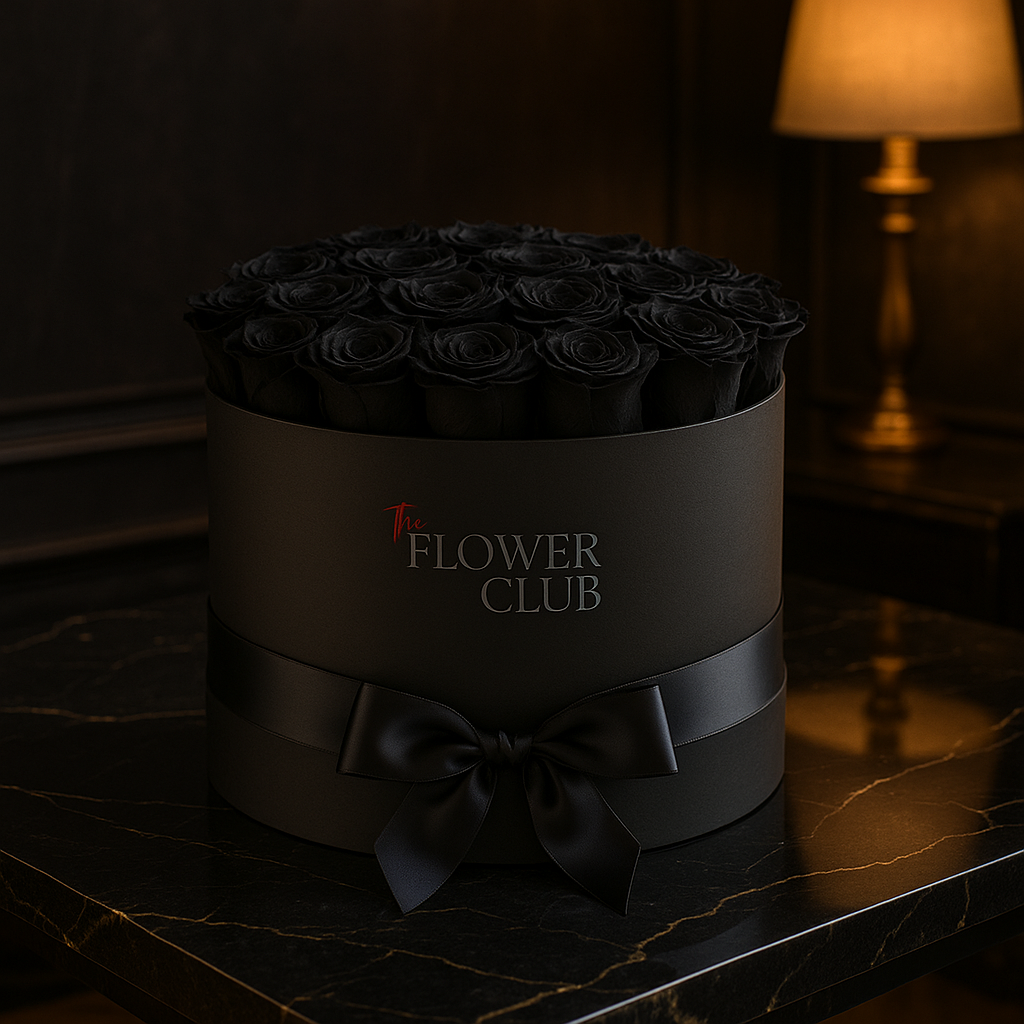 Black Preserved Roses Box (12–14)