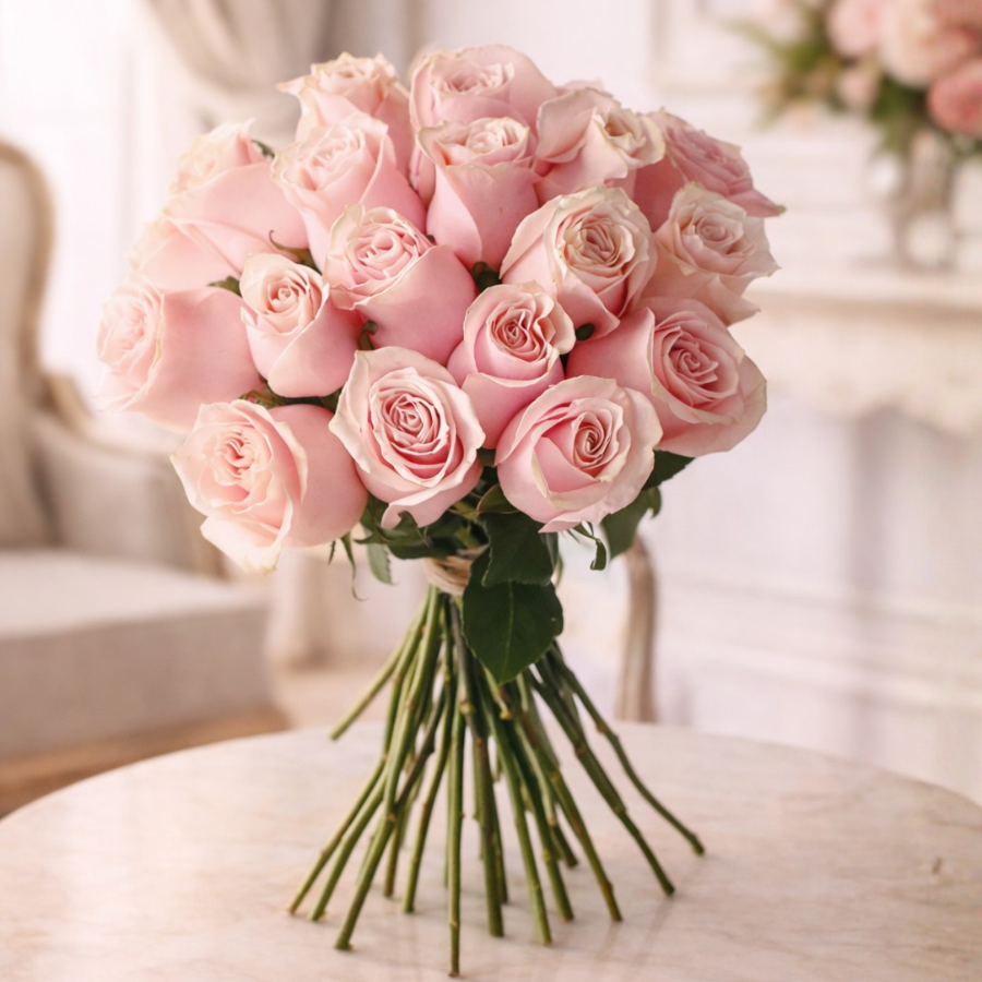 Hand-Tied de Rosas frescas Premium P