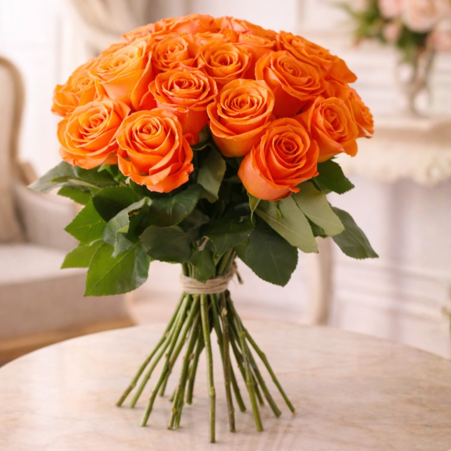Hand-Tied de Rosas frescas Premium N
