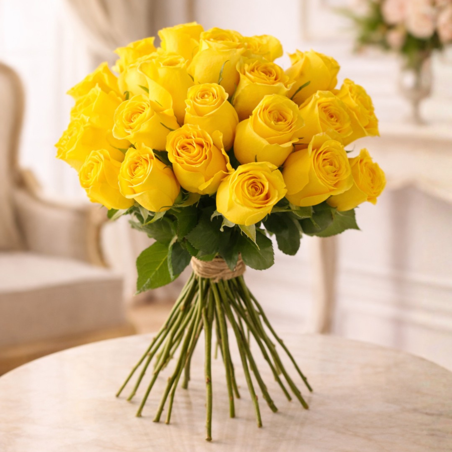 Hand-Tied de Rosas frescas Premium A