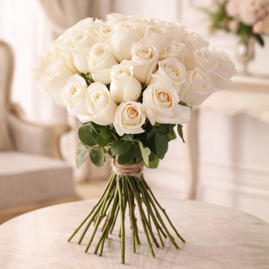 Hand-Tied de Rosas frescas Premium B