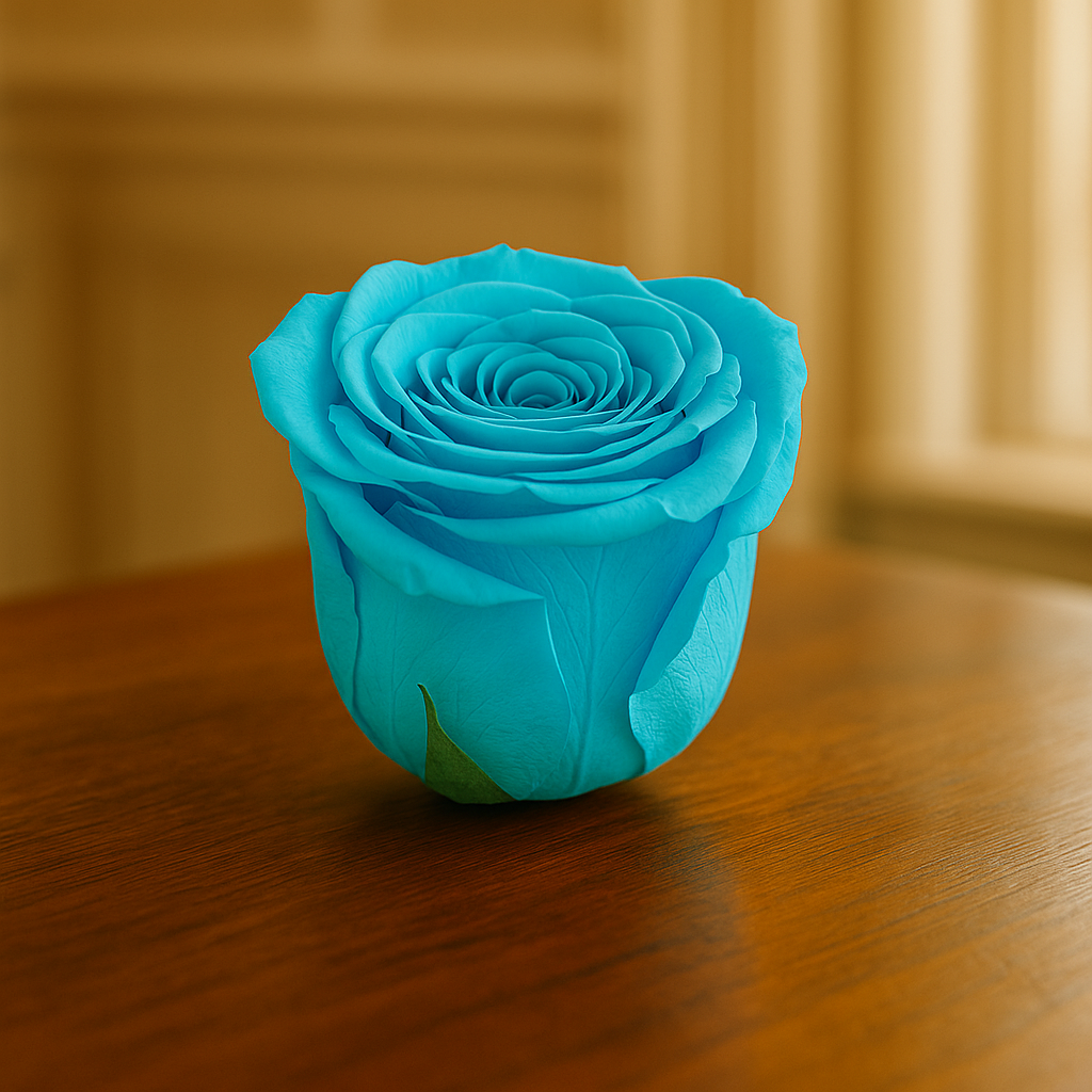 Single Blue Preserved Rose