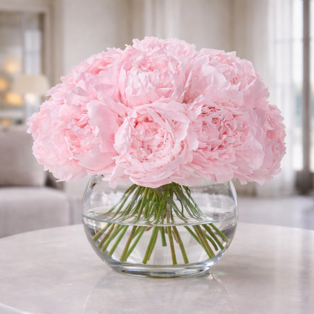 20 Peonias Frescas Premium Rosa