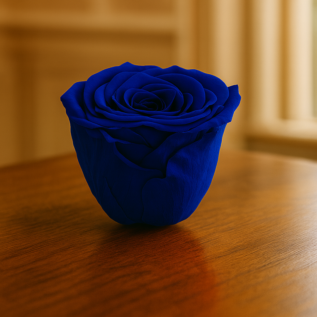 Single Royal Blue Preserved Rose