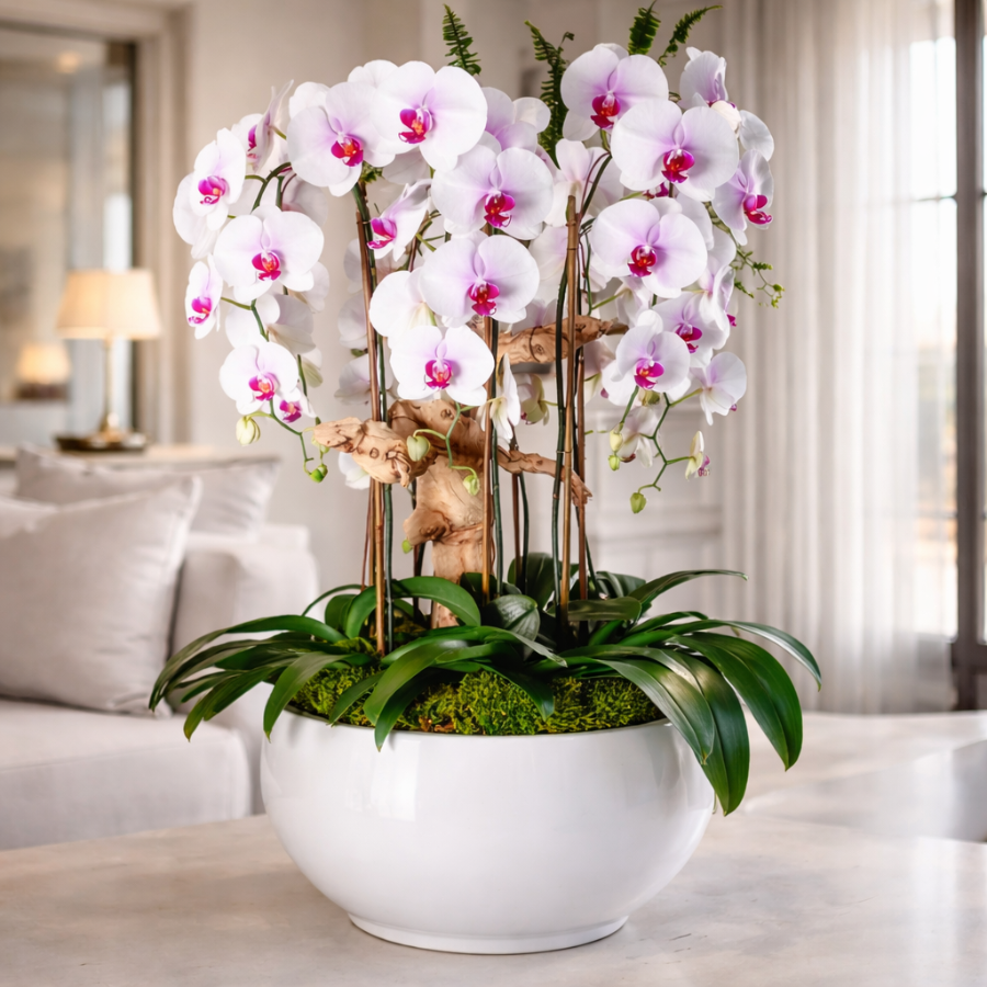 Bosque de Plantas de Orquídea Vivas