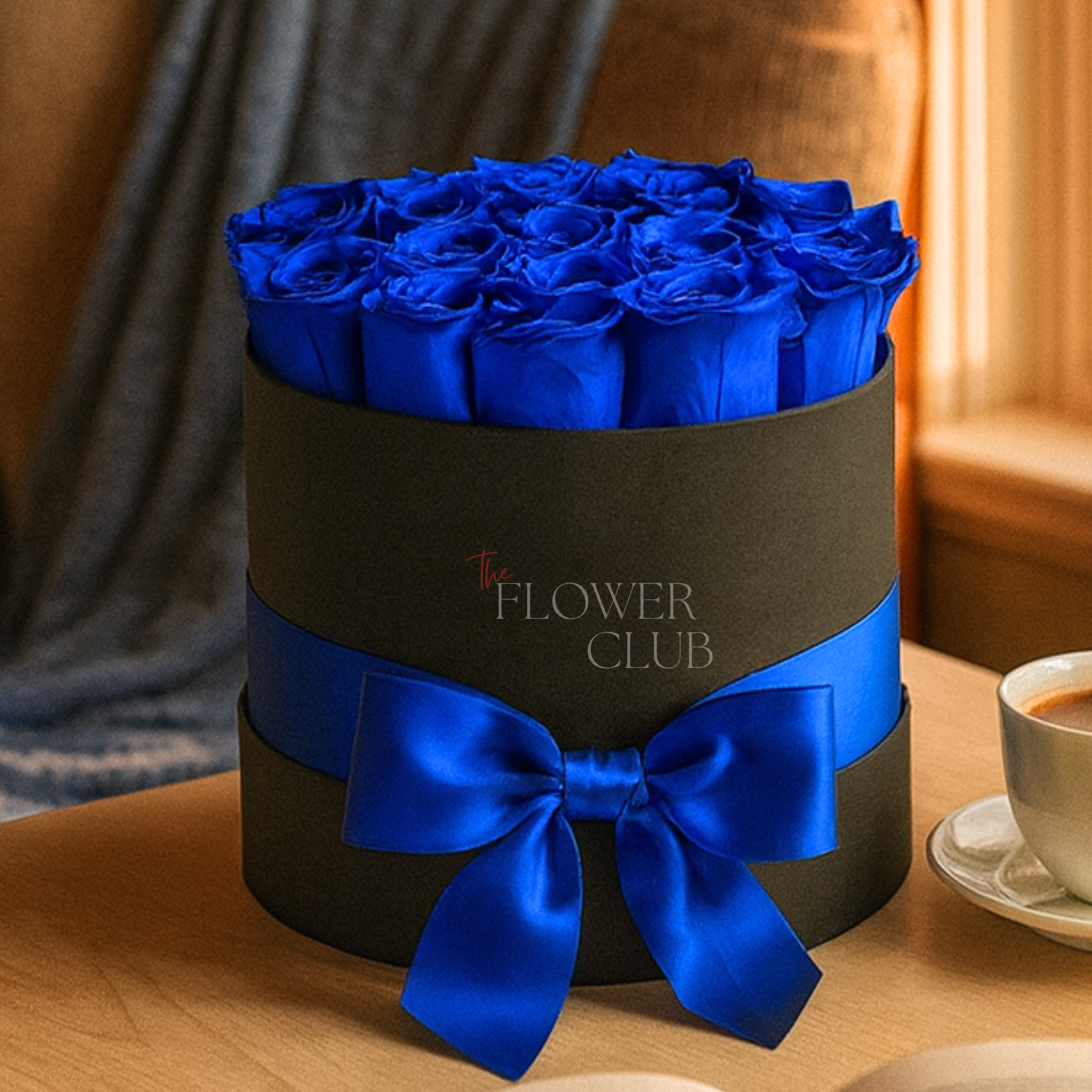 Royal Blue Preserved Roses Box