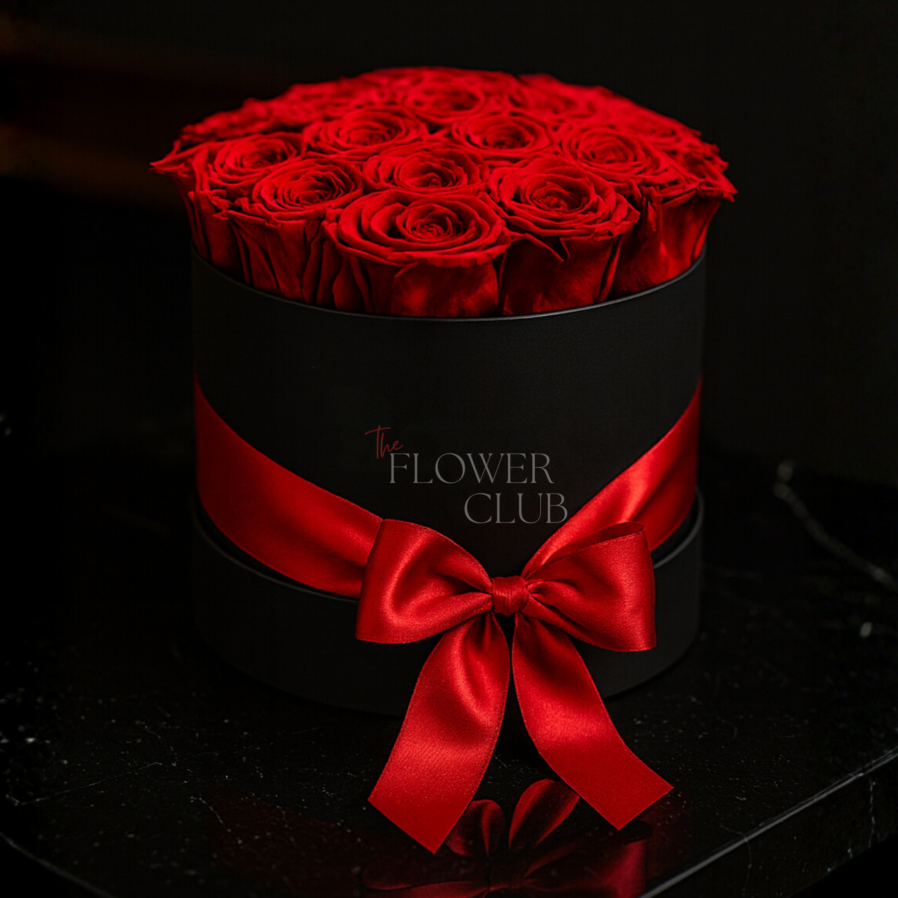 Red Preserved Roses Box (12–14)
