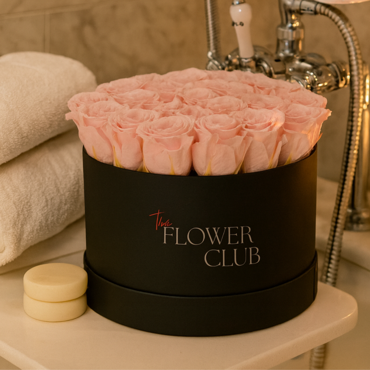 Pink Preserved Roses Box (12–14)