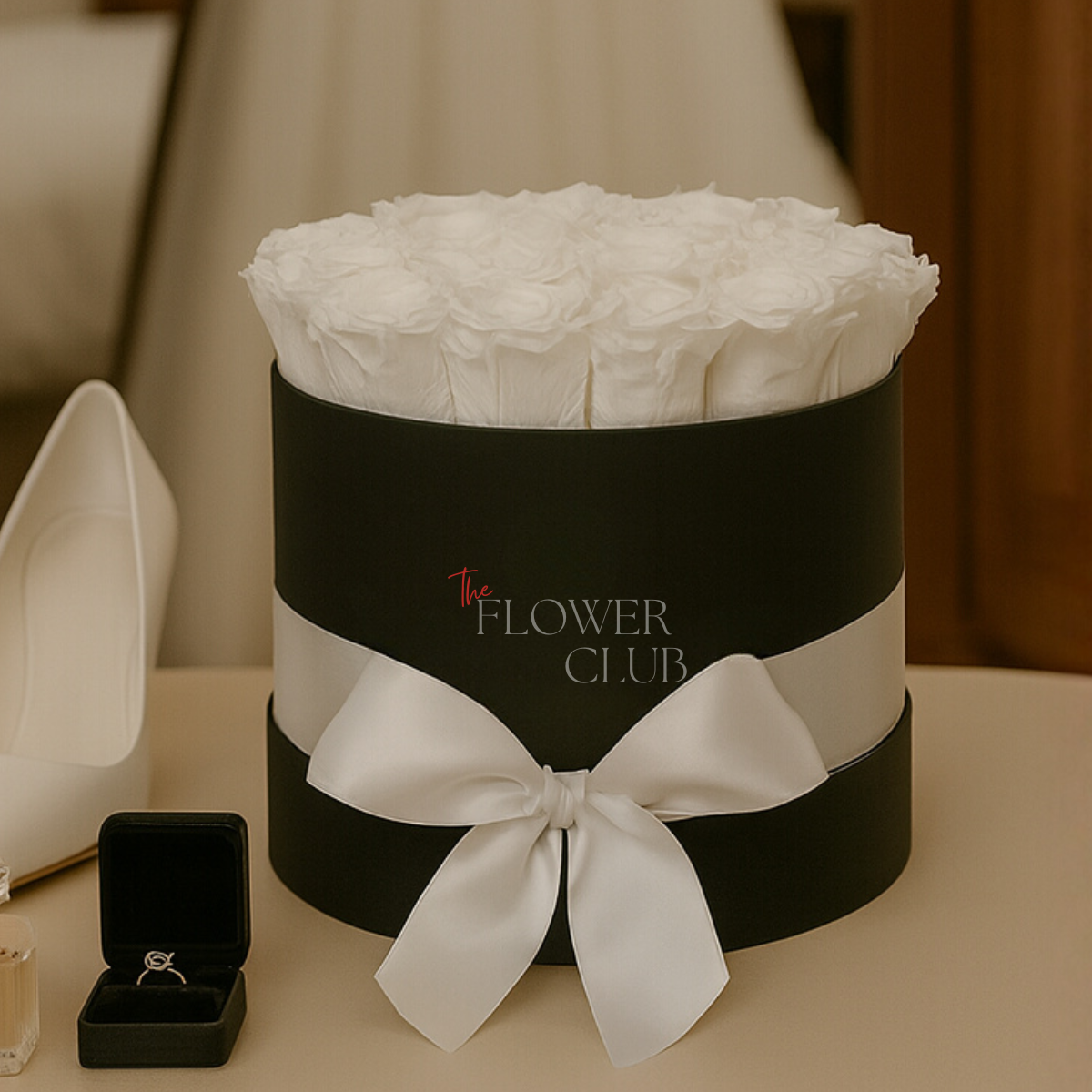 Withe Preserved Roses Box